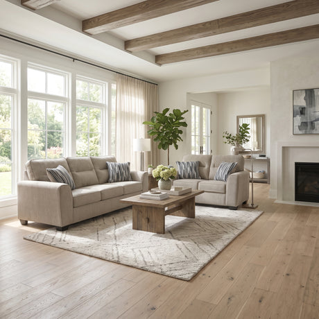 HARRISON Light Brown Sofa & Loveseat