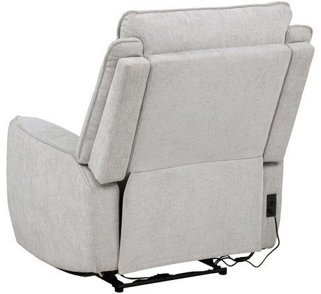 BARRETT Light Gray Chenille 36" Wide x 40" Height Rocker Recliner