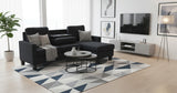 BAUTISTA Dark Gray 77" x 53" Reversible Sofa Chaise with Charging Console