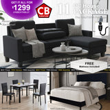 The BAUTISTA Black 12 Piece Home Furniture Package