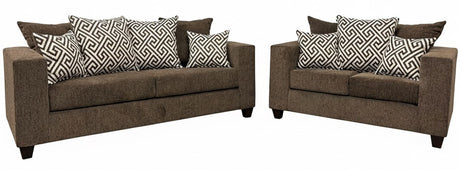 BAYRON Brown Sofa & Loveseat