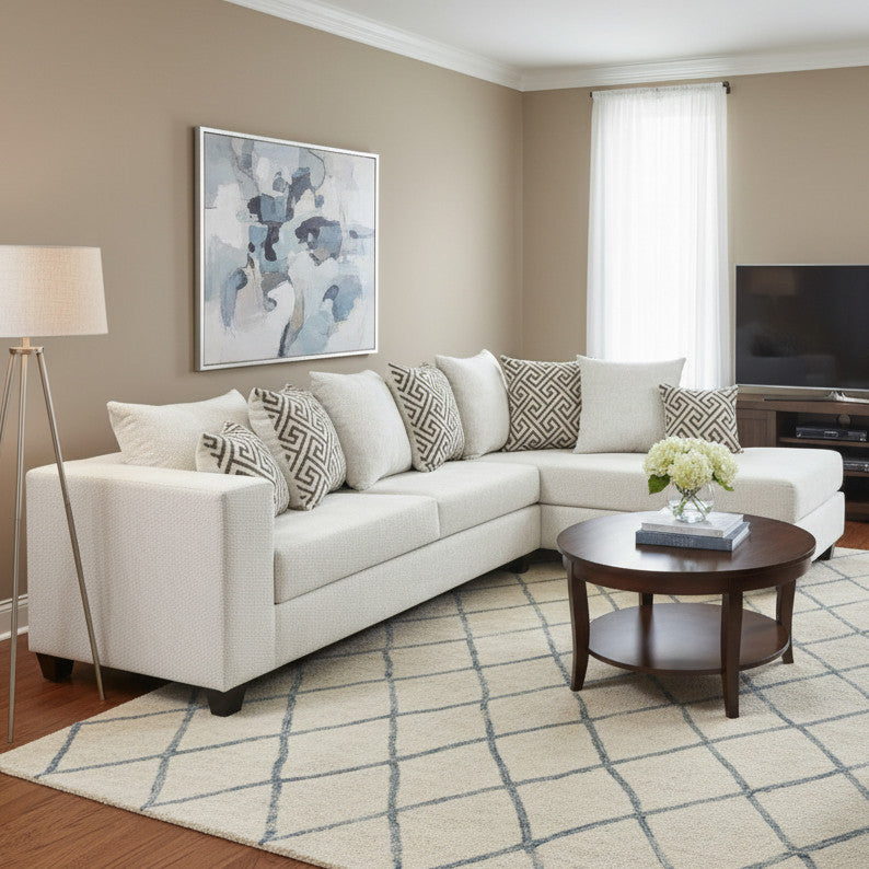 BAYRON Off White 107" Sectional