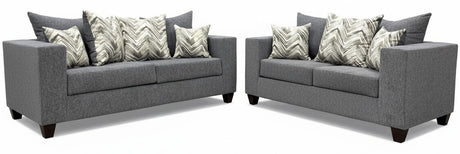 BAYRON Medium Gray Sofa & Loveseat