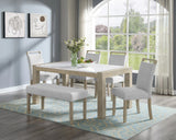 BAYSIDE Greige 42" Wide Dining Bench