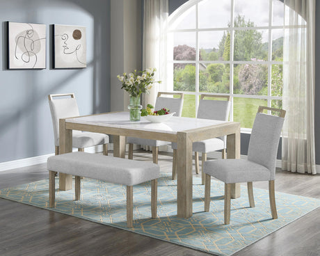 BAYSIDE Greige 42" Wide Dining Bench