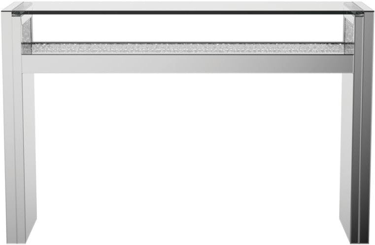 BEDAZEL Mirrored 48" Wide LED Sofa Table