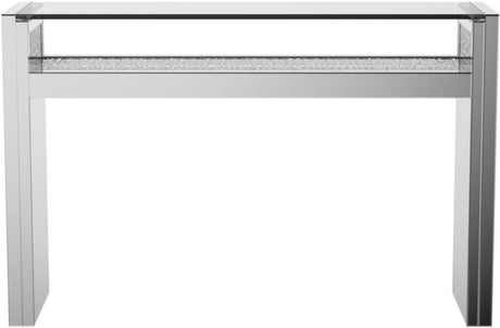 BEDAZEL Mirrored 48" Wide LED Sofa Table