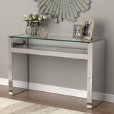 BEDAZEL Mirrored 48" Wide LED Sofa Table