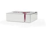 BEIGA Silver & Pink 48" Wide Coffee Table
