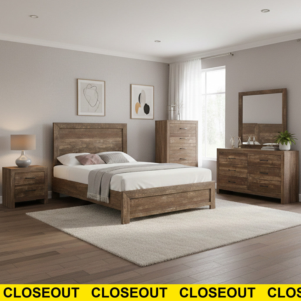 BELEME Brown Bedroom Set