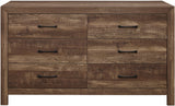 BELEME Brown 59" Wide x 73" Height Dresser & Mirror