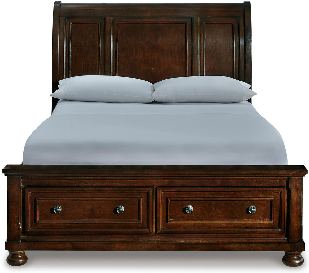 ATLAS Dark Brown 57" Height Storage Sleigh Bed