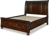 ATLAS Dark Brown 57" Height Storage Sleigh Bed