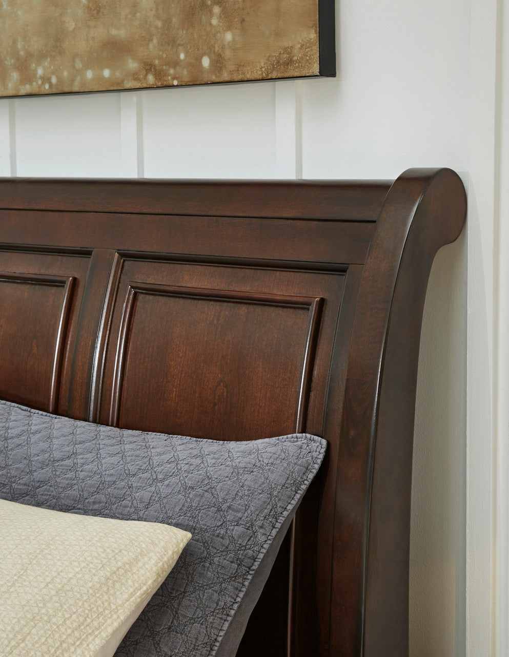 ATLAS Dark Brown 57" Height Storage Sleigh Bed