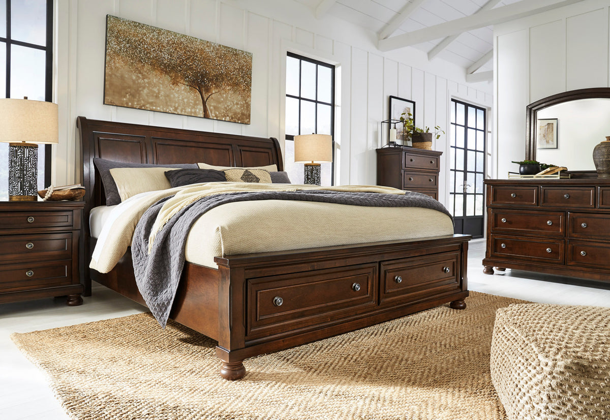 ATLAS Dark Brown Storage Bedroom Set