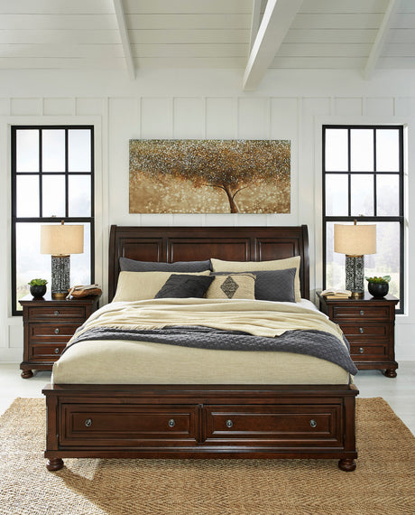 ATLAS Dark Brown Storage Bedroom Set