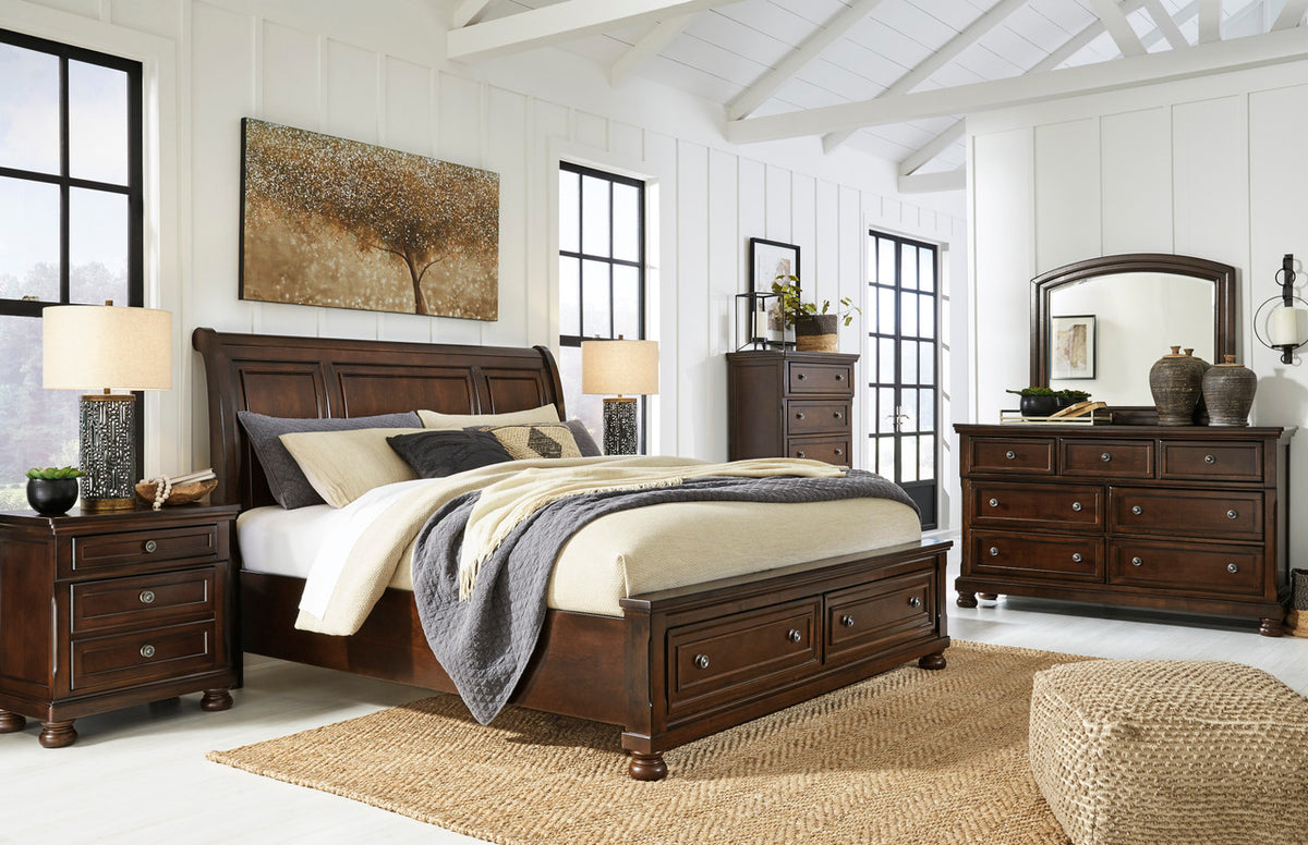 ATLAS Dark Brown Storage Bedroom Set