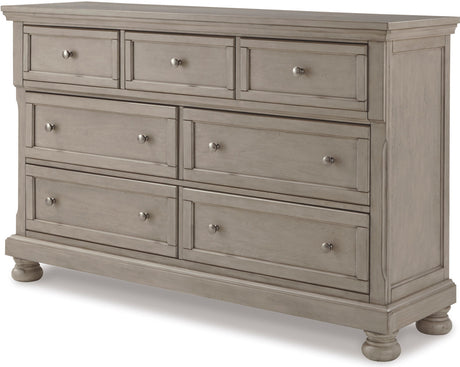 Belton Gray 65" Wide Dresser & Mirror