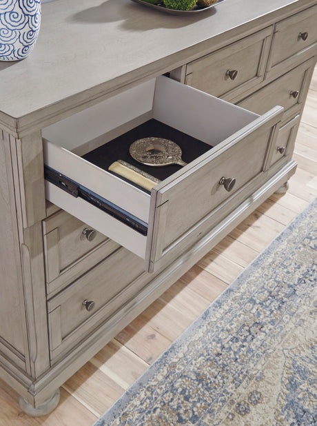 Belton Gray 65" Wide Dresser