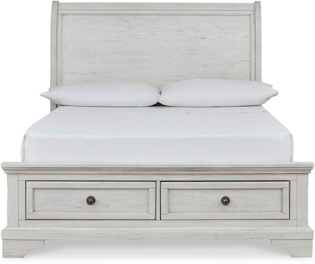 Belton White Youth Storage Sleigh Bed