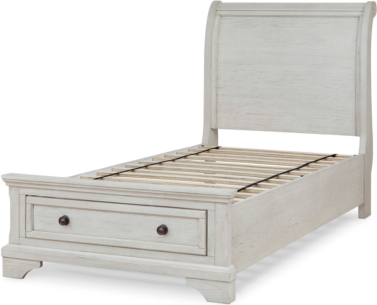 Belton White Youth Storage Sleigh Bed