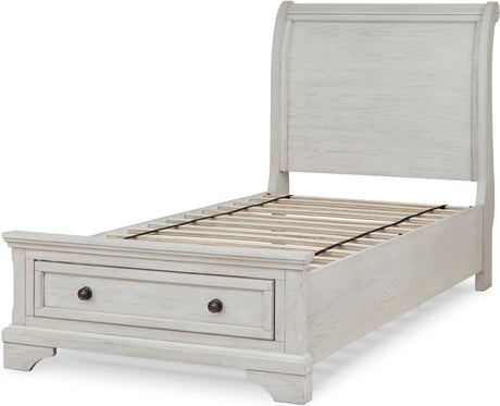 Belton White Youth Storage Sleigh Bed
