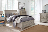 Belton Light Gray Youth Storage Sleigh Bed