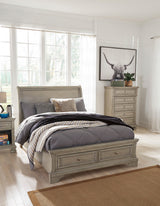 Belton Light Gray Youth Storage Sleigh Bed