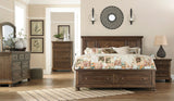 BELTON Light Brown Platform Storage Sleigh Bed