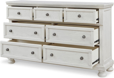 Belton White 65" Wide Dresser & Mirror