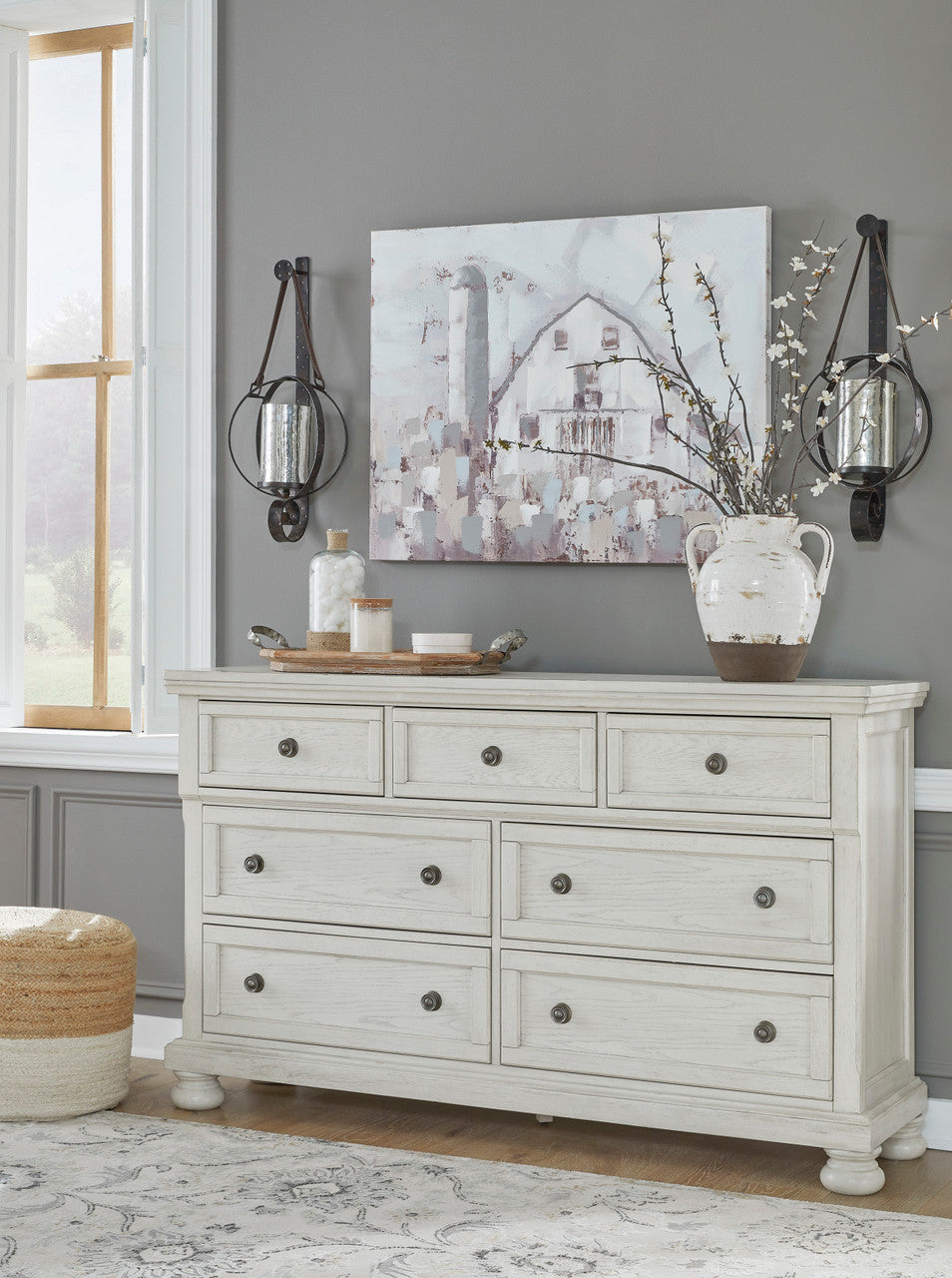 Belton White 65" Wide Dresser