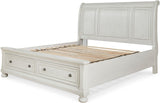 Belton White Storage Sleigh Bed