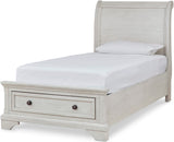 Belton White Youth Storage Sleigh Bed