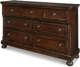 ATLAS Dark Brown 65" Wide x 77" Height Dresser & Mirror