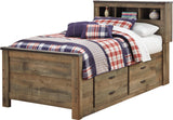 BENNI Bookcase Storage Bed