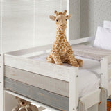 BENTON White 44" Height Twin Loft Bed with Slide