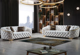 BETHANY Cream Velvet Sofa & Loveseat
