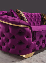 BETHANY Purple Velvet Sofa & Loveseat