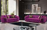 BETHANY Purple Velvet Sofa & Loveseat