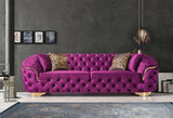 BETHANY Purple Velvet Sofa & Loveseat