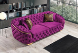 BETHANY Purple Velvet Sofa & Loveseat