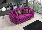 BETHANY Purple Velvet Sofa & Loveseat