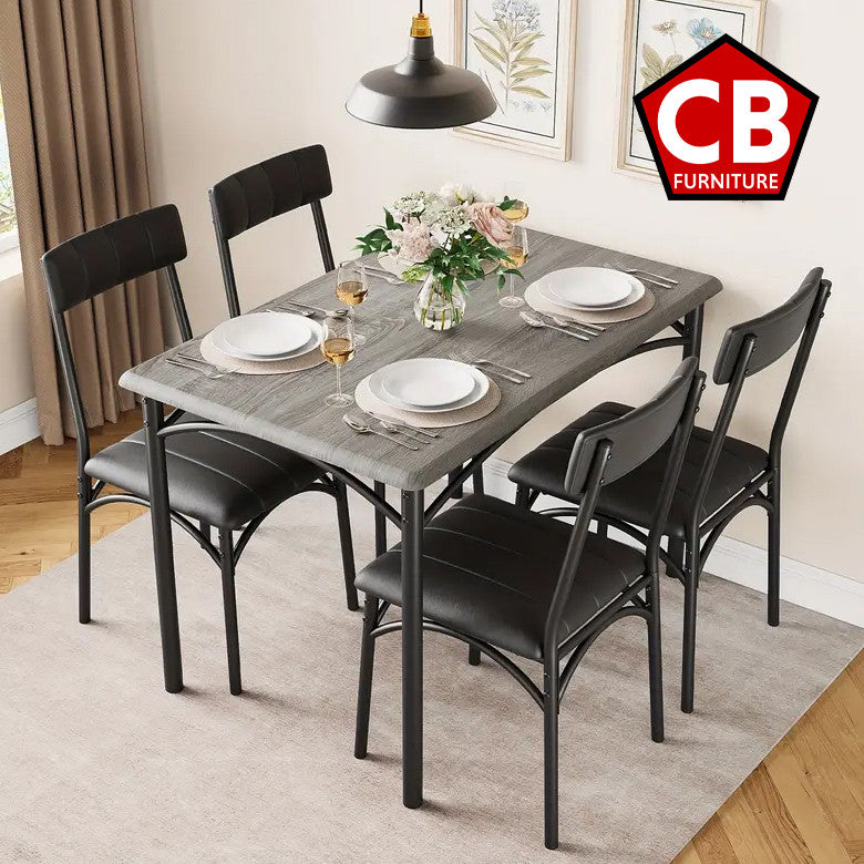 BEXAR Gray 5 Piece Dining Set