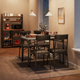 BEXAR Gray 5 Piece Dining Set