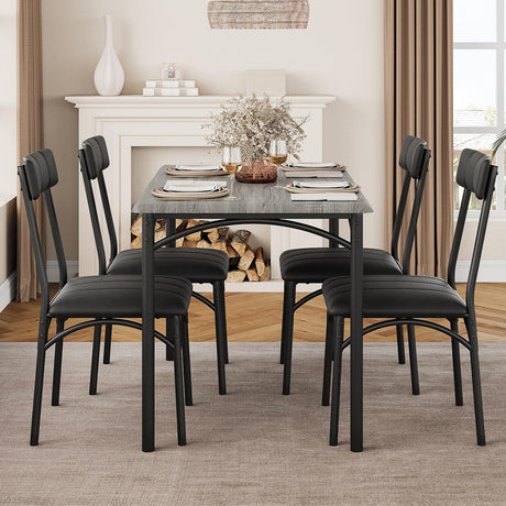 BEXAR Gray 5 Piece Dining Set