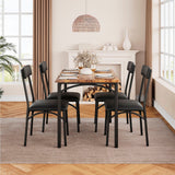 BEXAR Brown 5 Piece Dining Set