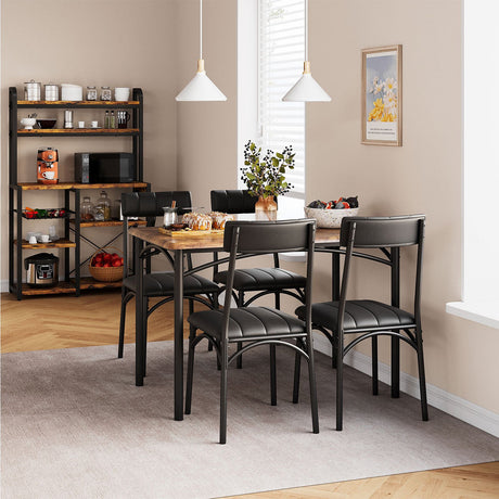BEXAR Brown 5 Piece Dining Set