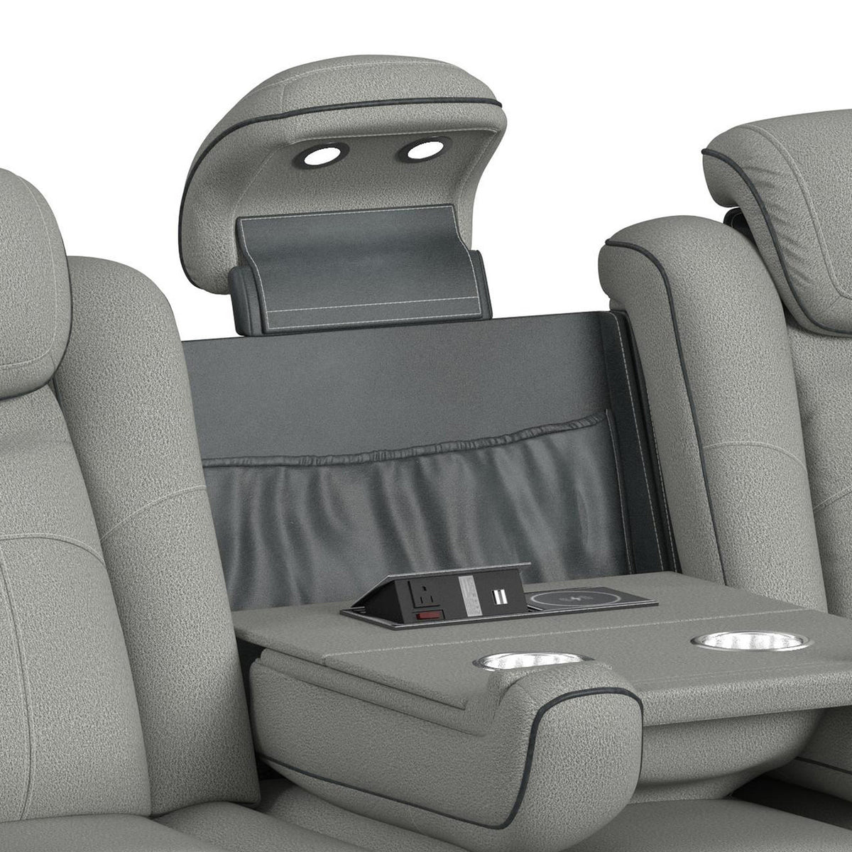 BIGBEND Gray 88"Wide  Power Reclining Sofa