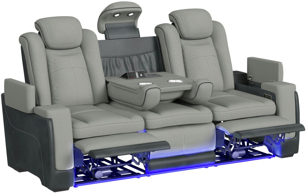BIGBEND Gray 88"Wide  Power Reclining Sofa