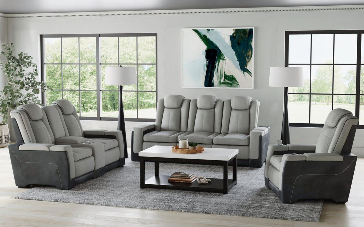 BIGBEND Gray 88"Wide  Power Reclining Sofa